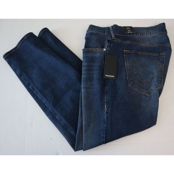 True Religion Men's Sz 40x32 Dark Humid Wash Geno Single Needle Slim Jeans - Picture 11 of 11